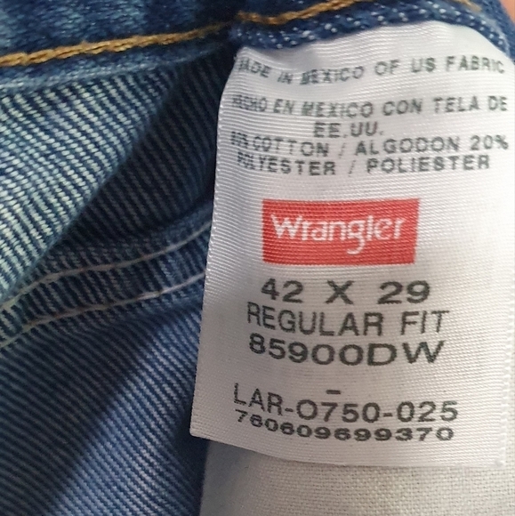 Vintage‎ 90's Men's Wrangler Jeans Size 42×29 - Picture 8 of 9